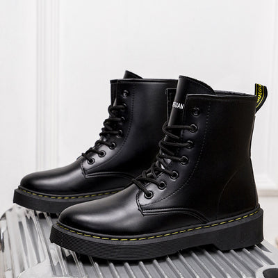 Mode décontracté chaussures pour femmes étudiant plate-forme confortable haut de gamme PU femmes Dr Martens bottes