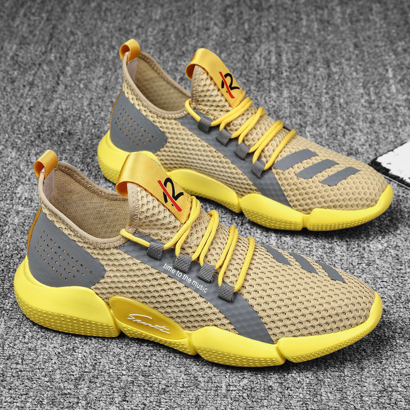Student Running Shoes Comfortable Flying Woven Sneakers