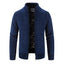 Men's Jacket Knitwear Autumn And Winter Fleece Lined Padded Warm Keeping Cardigan