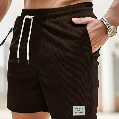 Pantaloni sport legati de culoare pură de vară, velur