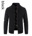 Men's Jacket Knitwear Autumn And Winter Fleece Lined Padded Warm Keeping Cardigan