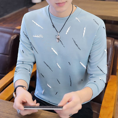 Autumn Men's Crew Neck Casual Sweater Korean Style