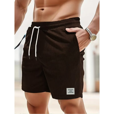 Pantaloni sport legati de culoare pură de vară, velur