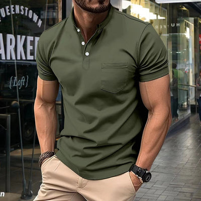 European And American Ins Summer V-neck Polo Shirt Button T-shirt