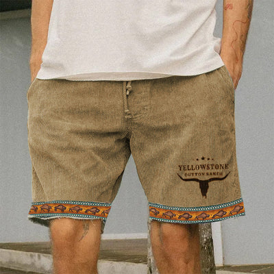 Pantaloni scurți casual retro pentru bărbați la modă
