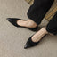 Retro Rub Colored Pointed Toe Low-cut Shoes Women