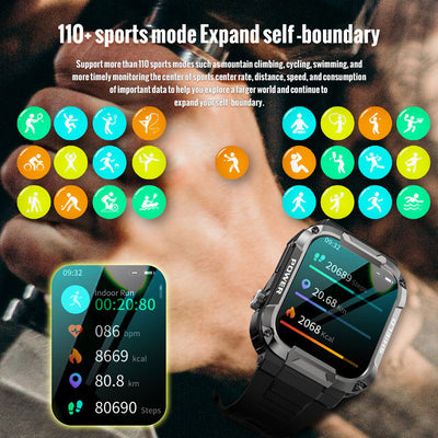 Full Touch Smart Watch Blood Pressure Oxygen MK66 Smart Watch Band