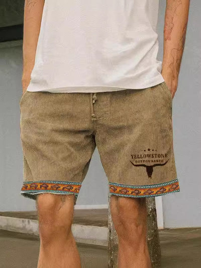 Pantaloni scurți casual retro pentru bărbați la modă