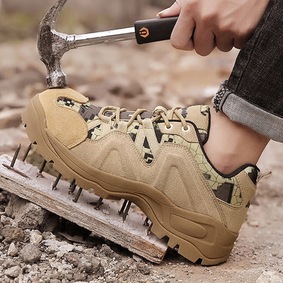 Chaussures de travail de protection résistantes à l'usure et anti-écrasement et anti-crevaison pour hommes